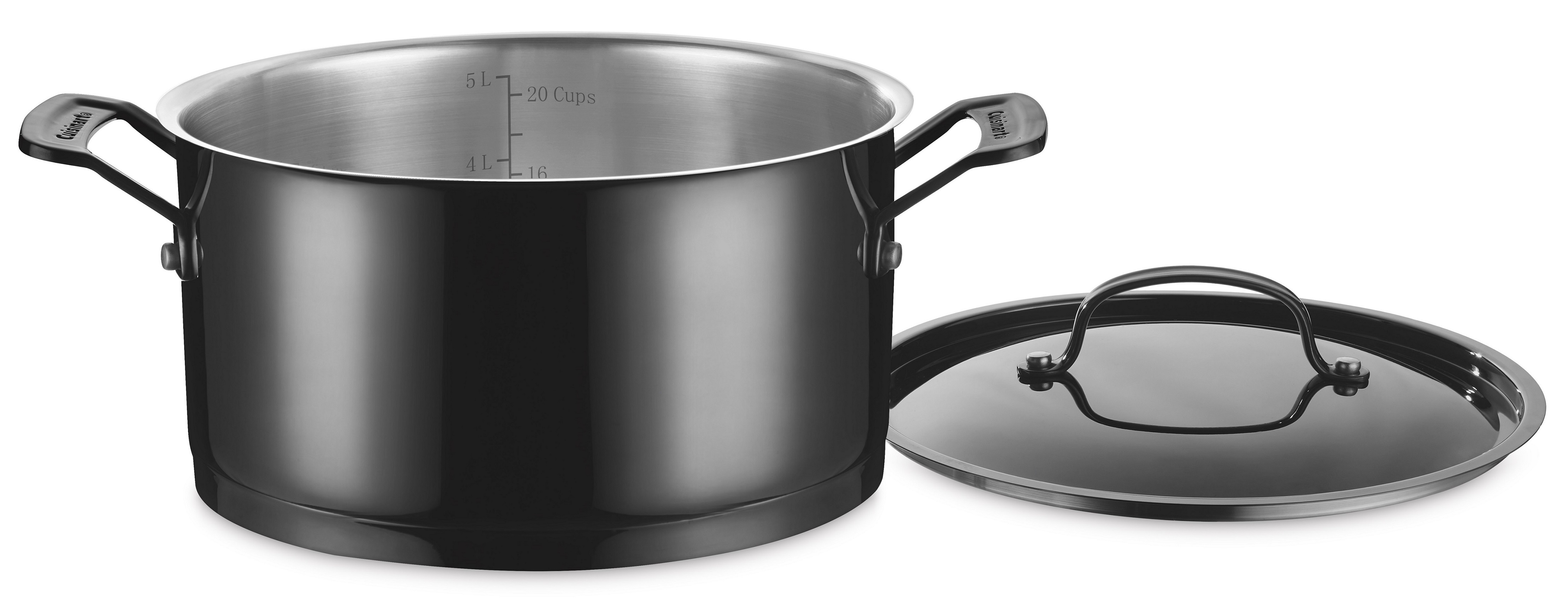 6QT. STOCKPOT WITH LID (BLACK)