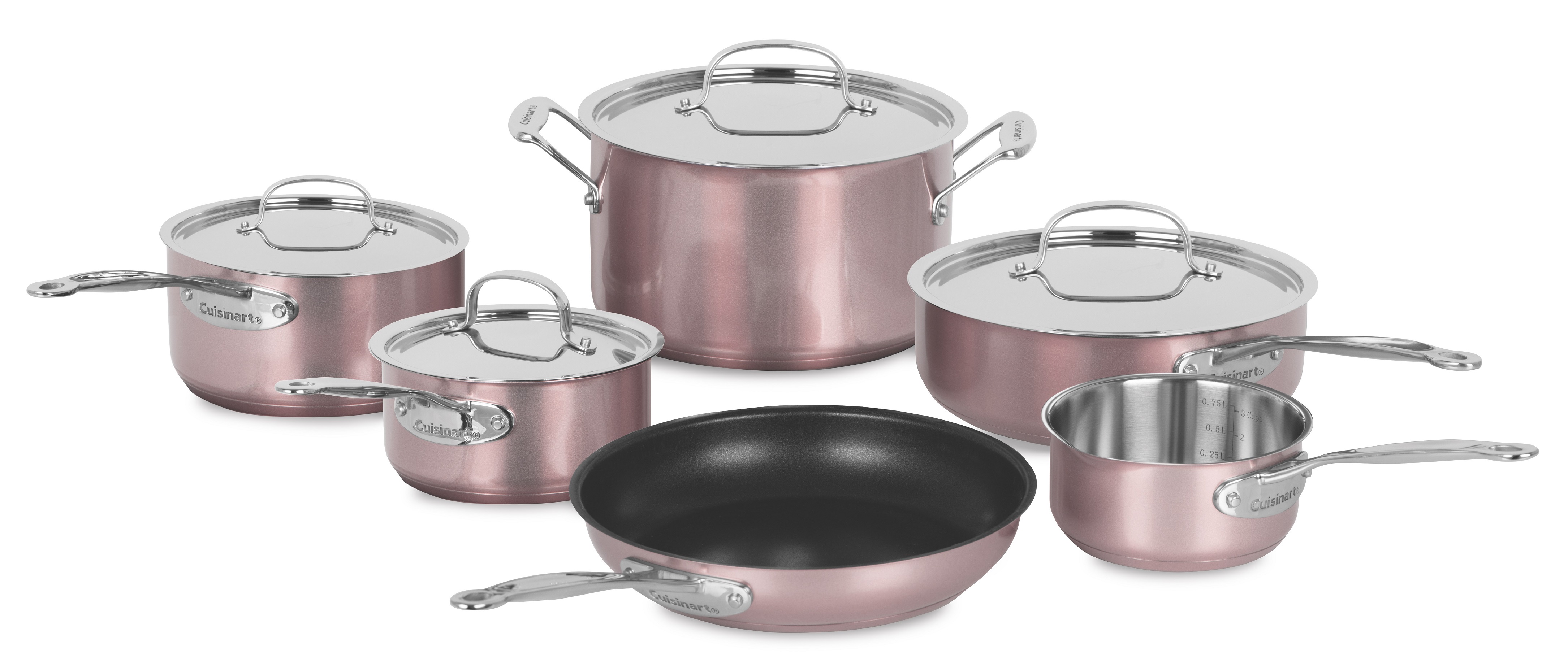 10-PC STYLE COLLECTION S/S COOKWARE SET (ROSE)